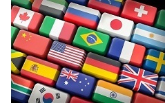 Flaggen auf Tastatur